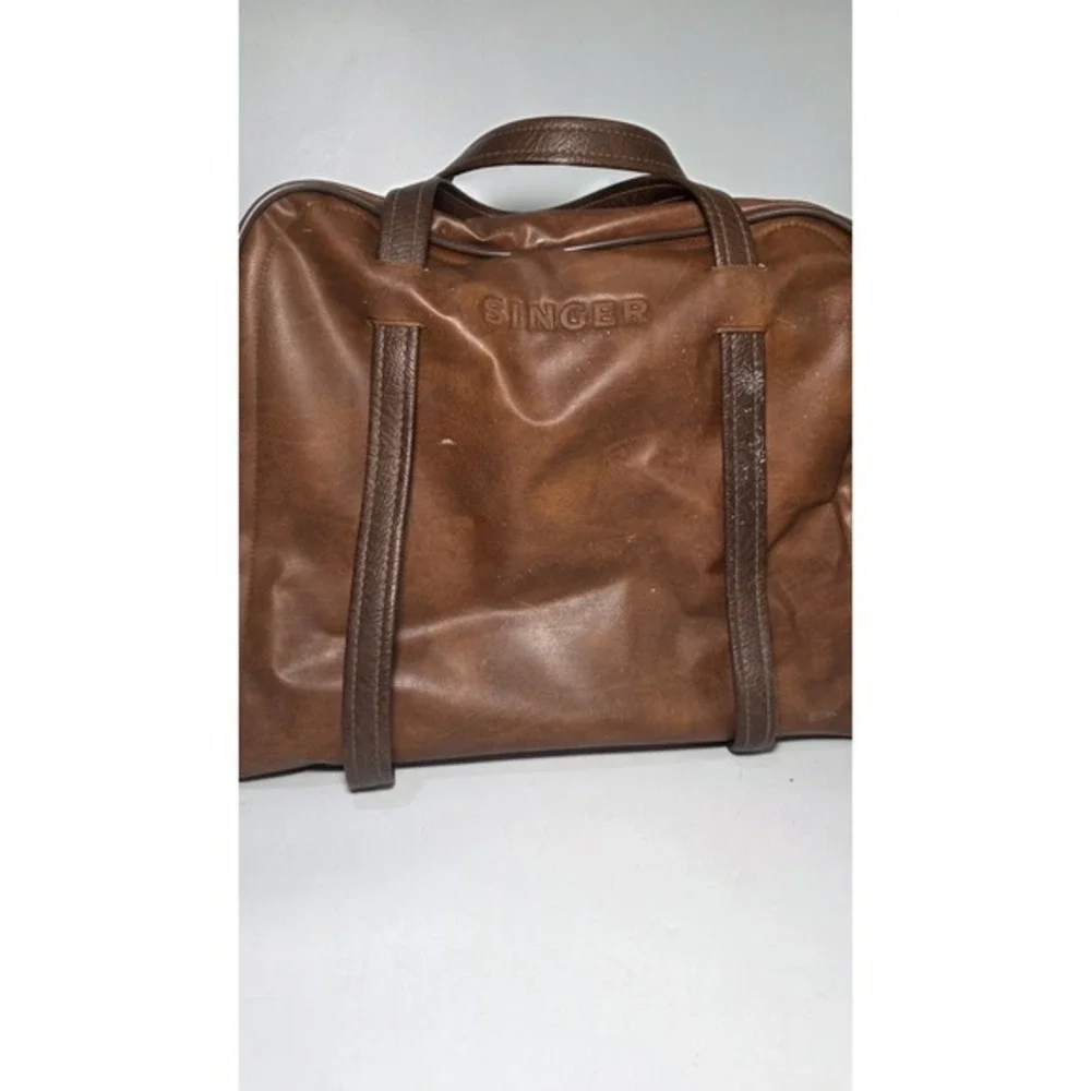 SINGER Vintage Sewing Machine Travel Vinyl‎ /Carry Case/Storage Bag